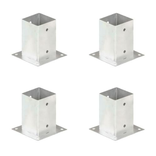 vidaXL Paalankers 4 st 91 mm gegalvaniseerd metaal, Tuin en Terras, Palen, Balken en Planken, Nieuw, Verzenden