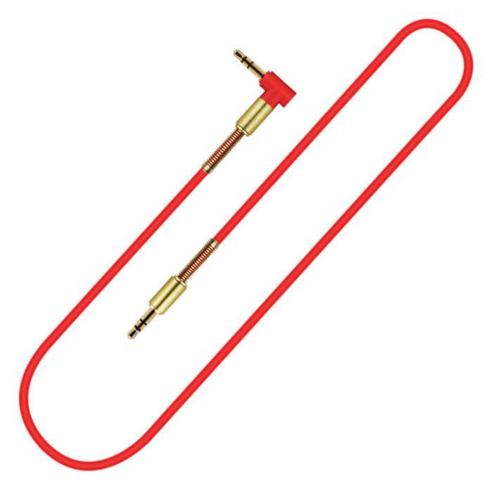 3.5mm AUX Kabel Verguld - Audio Jack - 1.8 Meter - Rood, Informatique & Logiciels, Pc & Câble réseau, Envoi
