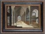 Nordeuropäische Schule (XVII) - Church interior with, Antiek en Kunst