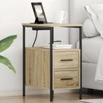 vidaXL Bedcabinet 2 pcs Sonoma eiken 30 x 48 x 61 cm Bewerkt, Verzenden, Nieuw