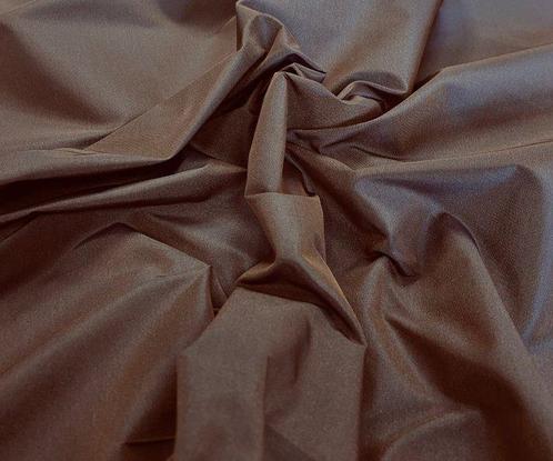 Taffetas prestigieux en mélange de soie marron changeant en, Antiek en Kunst, Antiek | Tapijten, Tafelkleden en Textiel