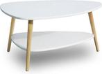 Houten salontafel - 90x67x45 cm - wit - 2 tafelbladen, Ophalen of Verzenden, Nieuw