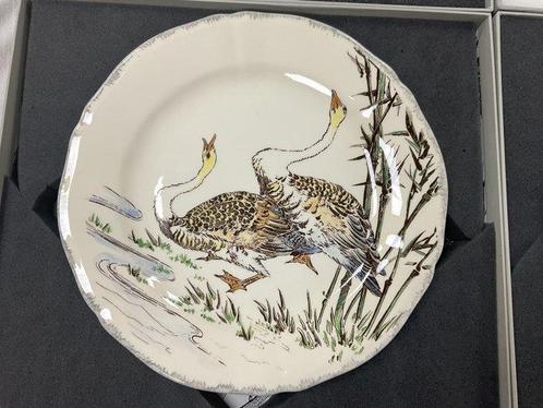 Gien - Assiette (4) - grans oiseaux - Porcelaine - Grands, Antiek en Kunst, Antiek | Glaswerk en Kristal