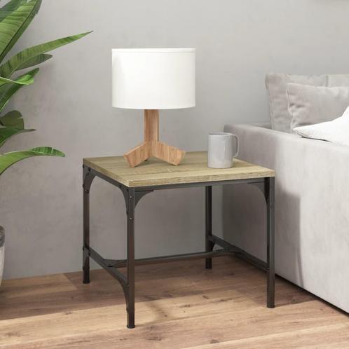 vidaXL Bijzettafel 40x40x35 cm bewerkt hout sonoma, Huis en Inrichting, Tafels | Salontafels, Nieuw, Verzenden