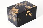 Theekistje / doosje - Okada Hyokan () Gouden Maki-e