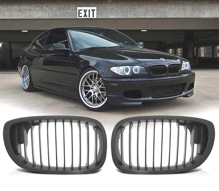 CALANDRES BMW E46 03-06 COUPÉ CABRIO NOIR MAT, Auto-onderdelen, Carrosserie, Verzenden