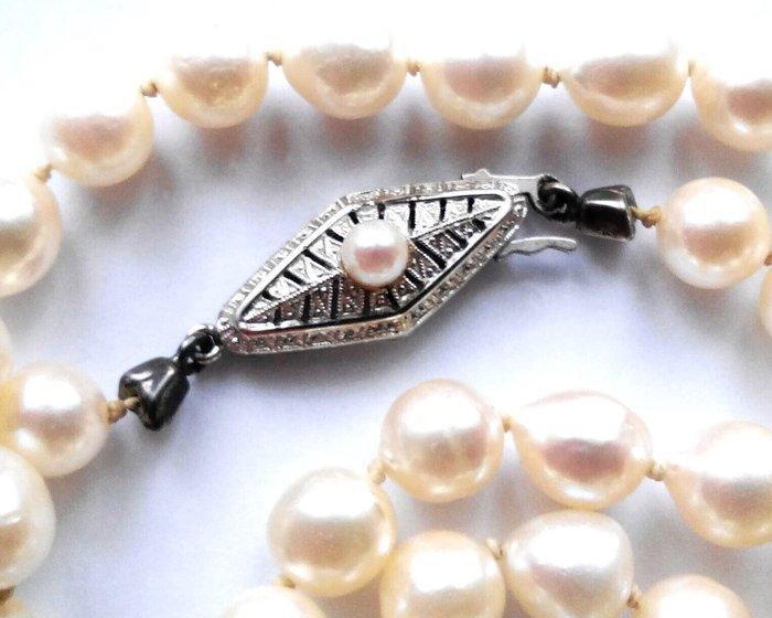 Zonder Minimumprijs - Halsketting 14 kt witgoud -, Handtassen en Accessoires, Kettingen