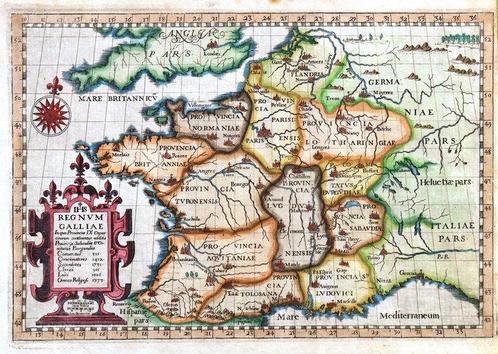 Europa - Frankrijk; J. Montecalerio - Regnum Galliae - 1649, Boeken, Atlassen en Landkaarten