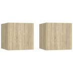 vidaXL Nachtkastjes 2 st 30,5x30x30cm bewerkt hout sonoma, Huis en Inrichting, Slaapkamer | Nachtkastjes, Verzenden, Nieuw