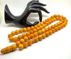 Oud Duits amber Tesbih misbaha bid prayer rozenkrans MNAMESH, Verzamelen, Mineralen en Fossielen