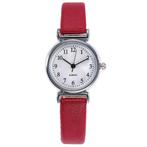 Fako® - Horloge - Ø 26mm - Zilverkleurig - Rood, Nieuw, Verzenden