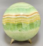 Calcite rubanée naturelle unique Sphère - Hauteur : 105 mm -