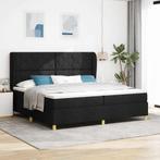 vidaXL Boxspringbed met matras Donkergrijs 90x190 cm Stof, Verzenden