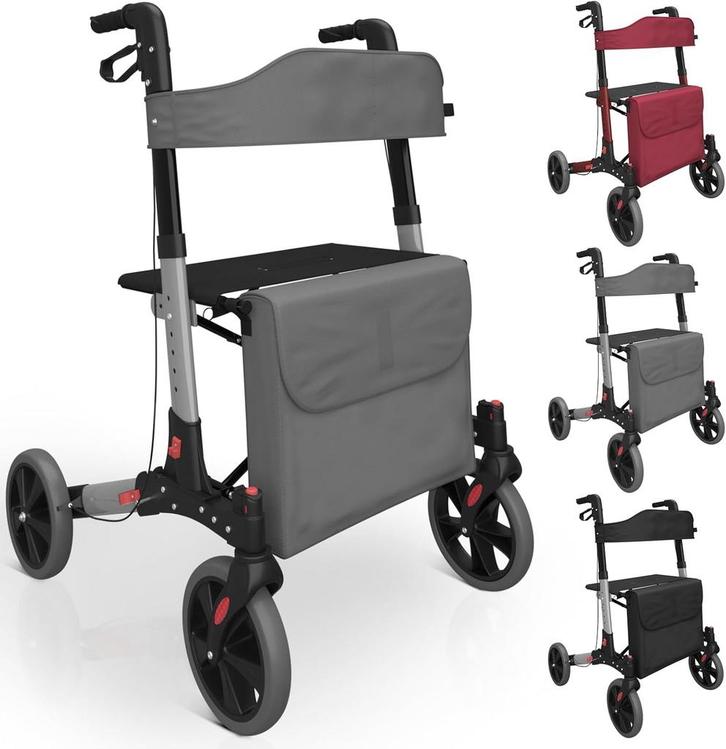 Jago® Rollator - 6-voudig in hoogte verstelbaar, zitting met, Diversen, Rollators, Nieuw, Verzenden