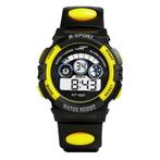 Fako® - Kinderhorloge - Sport New Tech Classic - Geel, Handtassen en Accessoires, Horloges | Kinderen, Verzenden, Nieuw