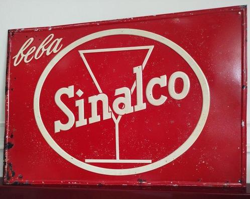Reclamebord - SINALCO-drank - Metaal, Antiek en Kunst, Antiek | Wandborden en Tegels