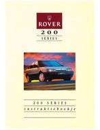 1990 ROVER 200 INSTRUCTIEBOEKJE NEDERLANDS