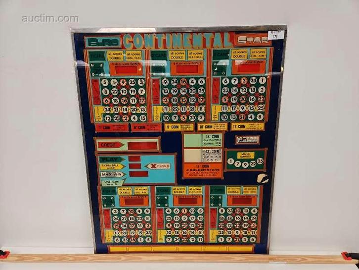 Frontplaat bingo/gokautomaat Wimi Euro Contintal.., Diversen, Overige Diversen, Ophalen
