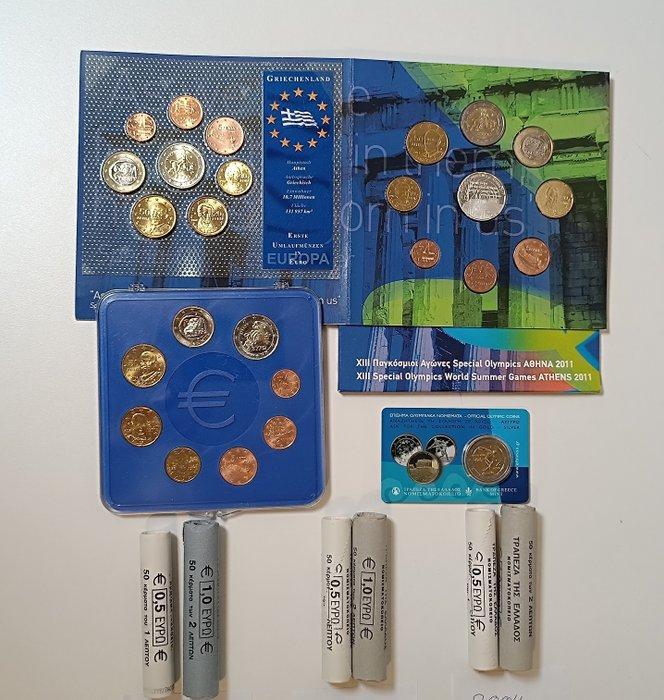 Griekenland. Euro 2002/2011 (10 items) (Zonder Minimumprijs), Postzegels en Munten, Munten | Europa | Euromunten