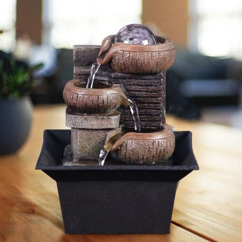 Mini Sier Waterval Feng Shui - LED Fontein Decor Ornament, Huis en Inrichting, Woonaccessoires | Wanddecoraties, Nieuw, Verzenden