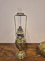 Lamp - Glas, Messing - Vintage olielamp