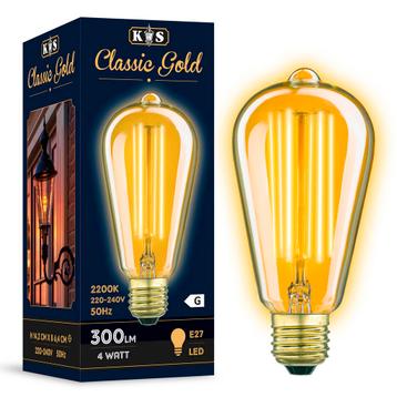 Lichtbronnen Classic Gold LED 4W Kooldraadlamp Edison beschikbaar voor biedingen