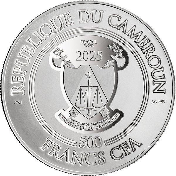 Cameroun. 500 Francs 2025 Santa Claus 1/2 oz Proof-like, Postzegels en Munten, Munten | Europa | Niet-Euromunten