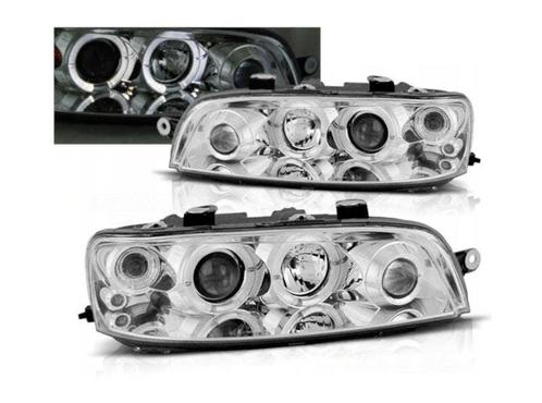 Angel Eyes koplamp units Chrome geschikt voor Fiat Punto 2, Auto-onderdelen, Verlichting, Nieuw, Fiat, Verzenden