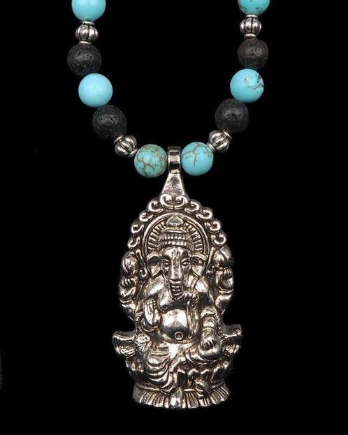Howliet turquoise, Lavasteen - Ganesha - Wijsheid, geluk en, Antiek en Kunst, Antiek | Boeken en Manuscripten