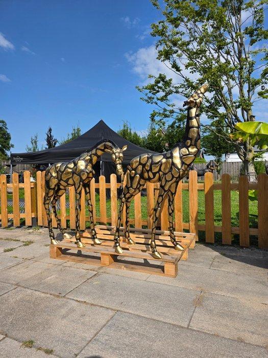 Beeld, Bronze: XL Giraffe Set - 129 cm - Brons - 2025, Antiek en Kunst, Curiosa en Brocante
