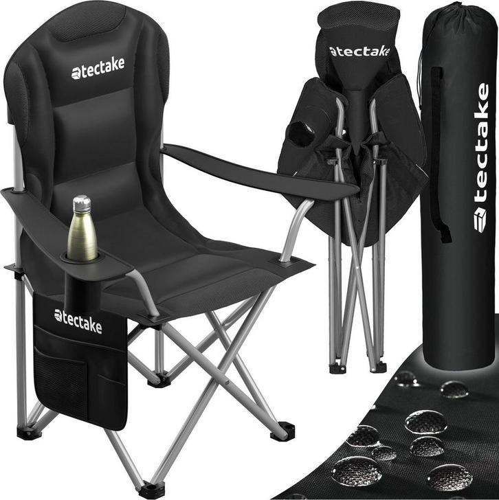 Campingstoel - Visstoel - Vouwstoel - Kampeerstoel - Zwart -, Huis en Inrichting, Woonaccessoires | Overige, Verzenden