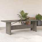 vidaXL Tuintafel met glazen blad 240x90x75 cm poly rattan, Tuin en Terras, Tuintafels, Verzenden, Nieuw