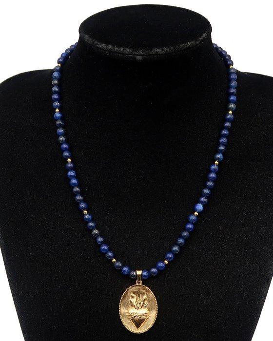 Lapis lazuli - Collier du Sacré-Cœur : Bescherming, Moed &, Antiek en Kunst, Antiek | Boeken en Manuscripten