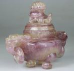 Brule parfum gesculpteerd - kruik vaas - Fluoriet Amethyst -, Antiek en Kunst