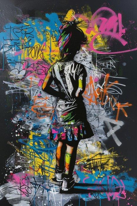 Dine Chanima (XX-XXI) - (XXL) Giant Urban Art Unicorn, Antiek en Kunst, Kunst | Schilderijen | Modern