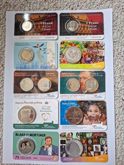 België, Nederland. Coin Card 1980/2024 (10 stuks) (Zonder, Postzegels en Munten, Munten | Europa | Euromunten