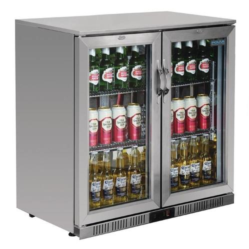 Polar G-serie 2-deurs barkoeling met klapdeuren RVS 208L, Zakelijke goederen, Horeca | Keukenapparatuur, Nieuw in verpakking, Koelen en Vriezen