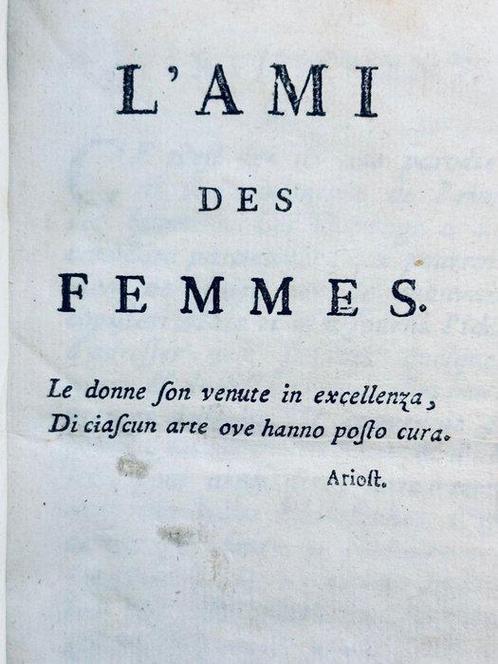 [Boudier de Villemert] - L’Ami des femmes. - 1758, Antiquités & Art, Antiquités | Livres & Manuscrits