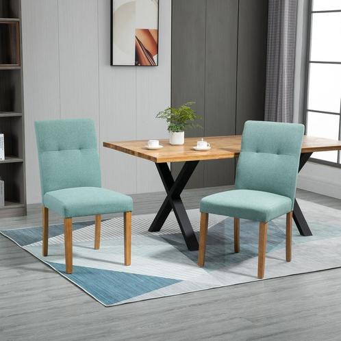 Eetkamerstoel - Comfortabel zitgemak - Groen, Huis en Inrichting, Stoelen, Overige kleuren, Nieuw, Stof, Ophalen of Verzenden