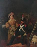 European School (XIX-XX) - Cadre photo  - Bois - Femme et, Antiquités & Art