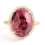Zonder Minimumprijs - Ring - 14 karaat Geel goud -  13.08ct., Handtassen en Accessoires, Ringen, Nieuw