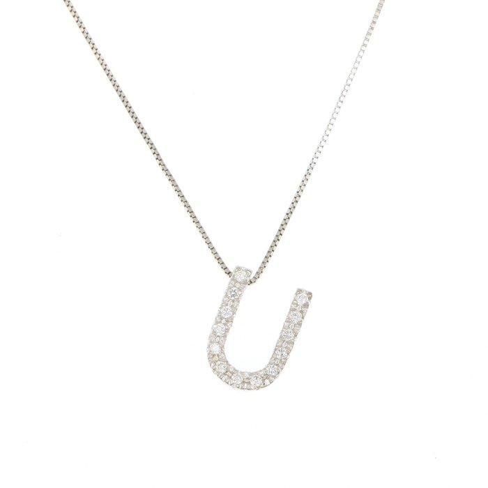 Zonder Minimumprijs - Halsketting - 18 karaat Witgoud, Handtassen en Accessoires, Kettingen