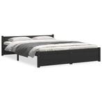 Stevig Bedframe Zwart 135x190 | Retour Deal | Profiteer Nu!, Huis en Inrichting, Slaapkamer | Bedden, Verzenden, Zwart, Nieuw