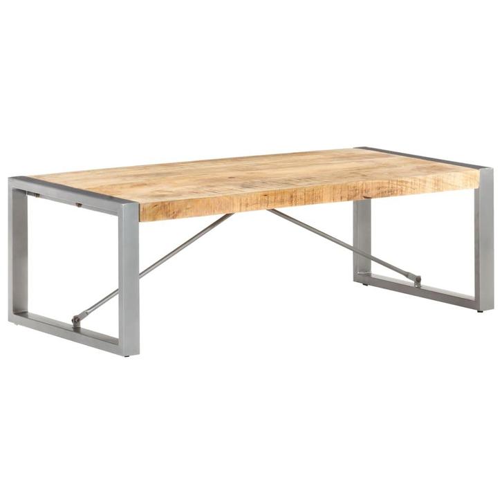 vidaXL Salontafel 120x60x40 cm ruw mangohout, Huis en Inrichting, Tafels | Salontafels, Nieuw, Verzenden