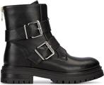Posh by Poelman JOSIE Dames Bikerboot - Zwart - Maat 38, Verzenden, Nieuw