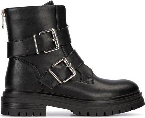 Posh by Poelman JOSIE Dames Bikerboot - Zwart - Maat 38, Kleding | Dames, Schoenen, Nieuw, Verzenden