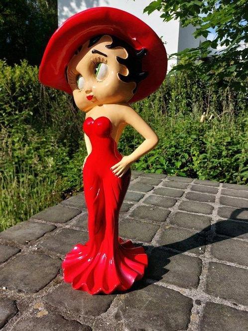 Beeld, Betty Boop in a festive dress with hat - 58 cm -, Antiek en Kunst, Curiosa en Brocante