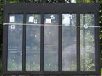meranti houten raam , chassis , venster 279 x 132 zwart 9005, Nieuw, Raamkozijn, Ophalen of Verzenden, Hout