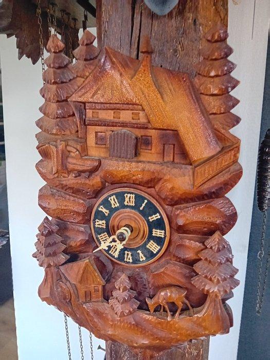 Pendule à coucou - Bois, Laiton - 1960-1970, Antiquités & Art, Antiquités | Horloges