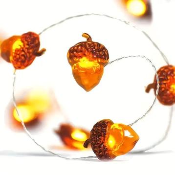 Herfst led slinger eikeltjes 1.5 cm lichtketting 2 meter 20 beschikbaar voor biedingen
